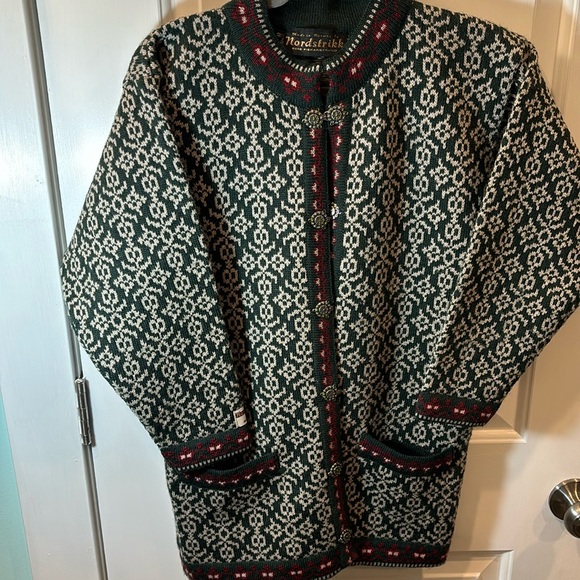 AMAZING VTG WOOL CARDIGAN - Picture 1 of 9